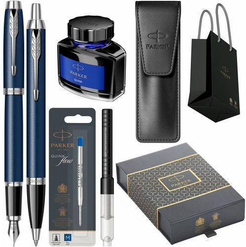 Parker IM Royal Matte Blue CT Stilou,Pix,Etui,Mina,Convertor,Calimara,Punga