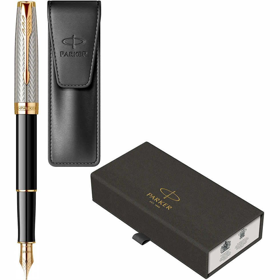 Miniatură: Stilou Parker Sonnet Royal Fougere Silver & Black GT cu Etui