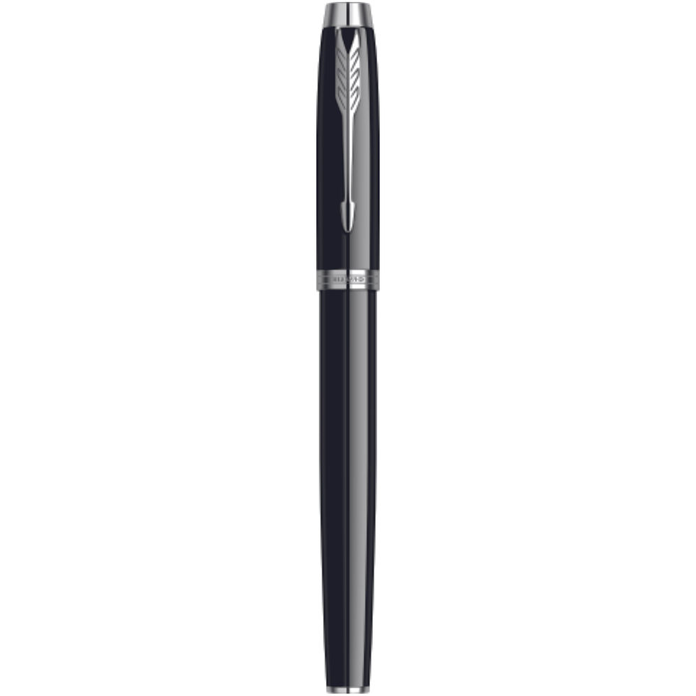 Miniatură: Parker IM Royal Black Lacquer CT Stilou,Convertor,Calimara,Punga