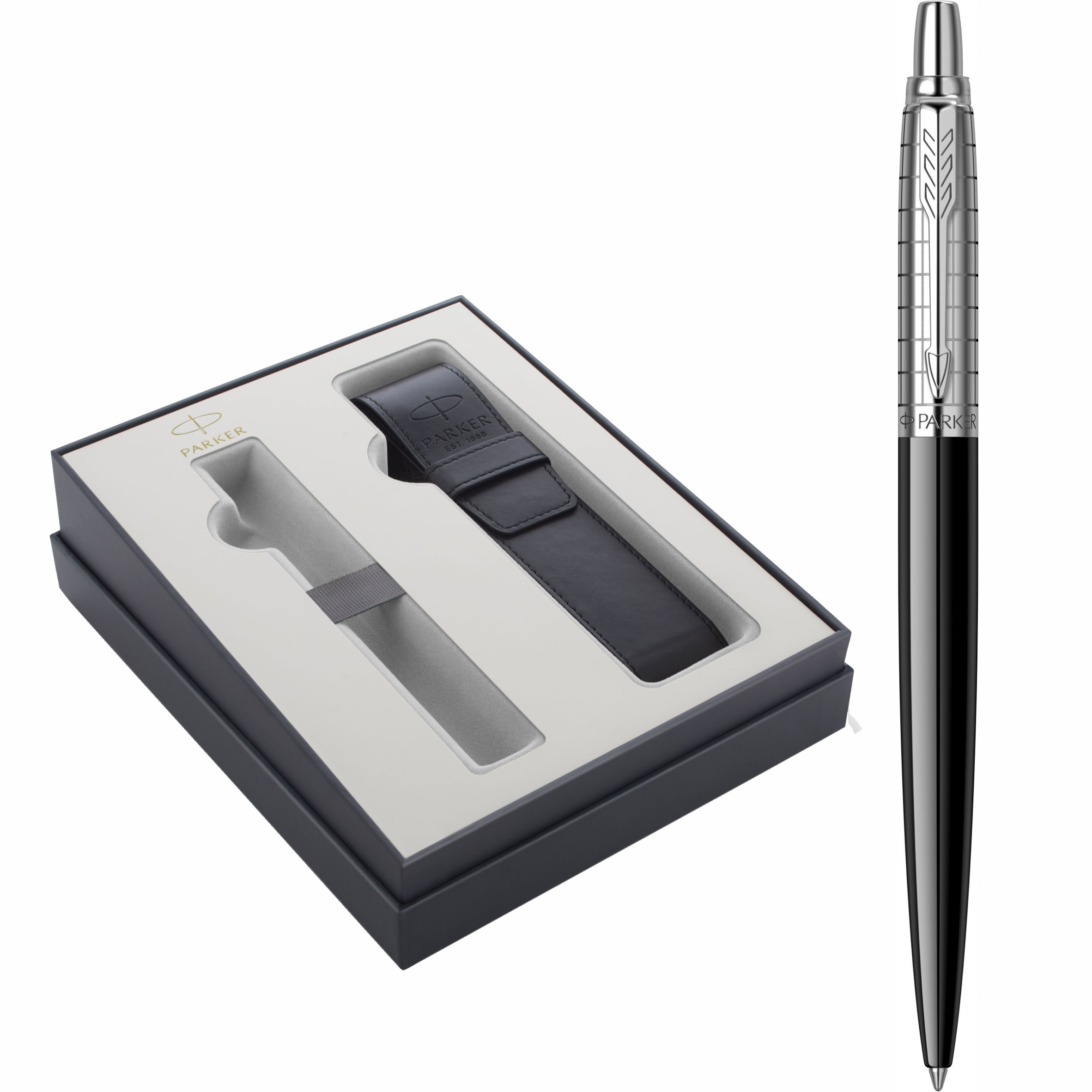 Jotter Royal Premium Bond Street Black Grid CT in Cutie cu Etui