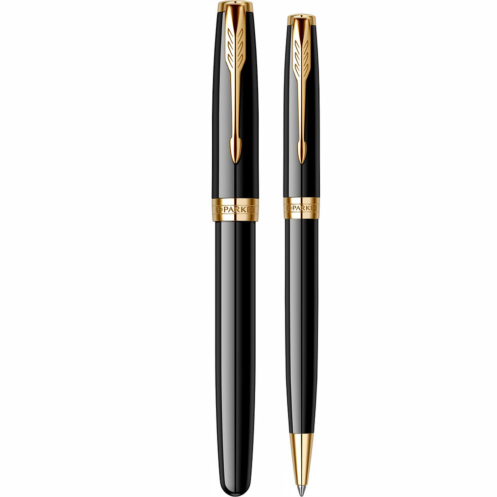 Miniatură: Set Stilou Pix Sonnet Royal Black GT+ Etui piela nappa + cutie duo Parker Royal