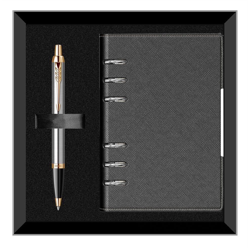 Miniatură: Pix IM Royal Brushed Metal GT  in caseta cadou cu organizer B6