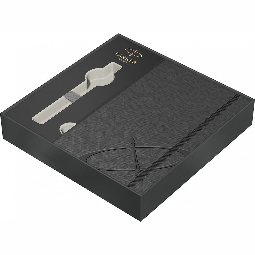 Miniatură: Stilou Parker Sonnet Royal BlackGT  cu penita din aur de 18k in Cutie cu Agenda