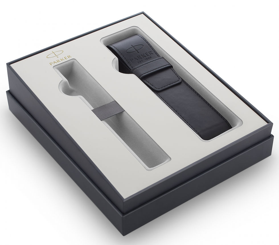 Miniatură: Pix Parker Duofold Royal Classic Black PDT in Cutie cu Etui Focus