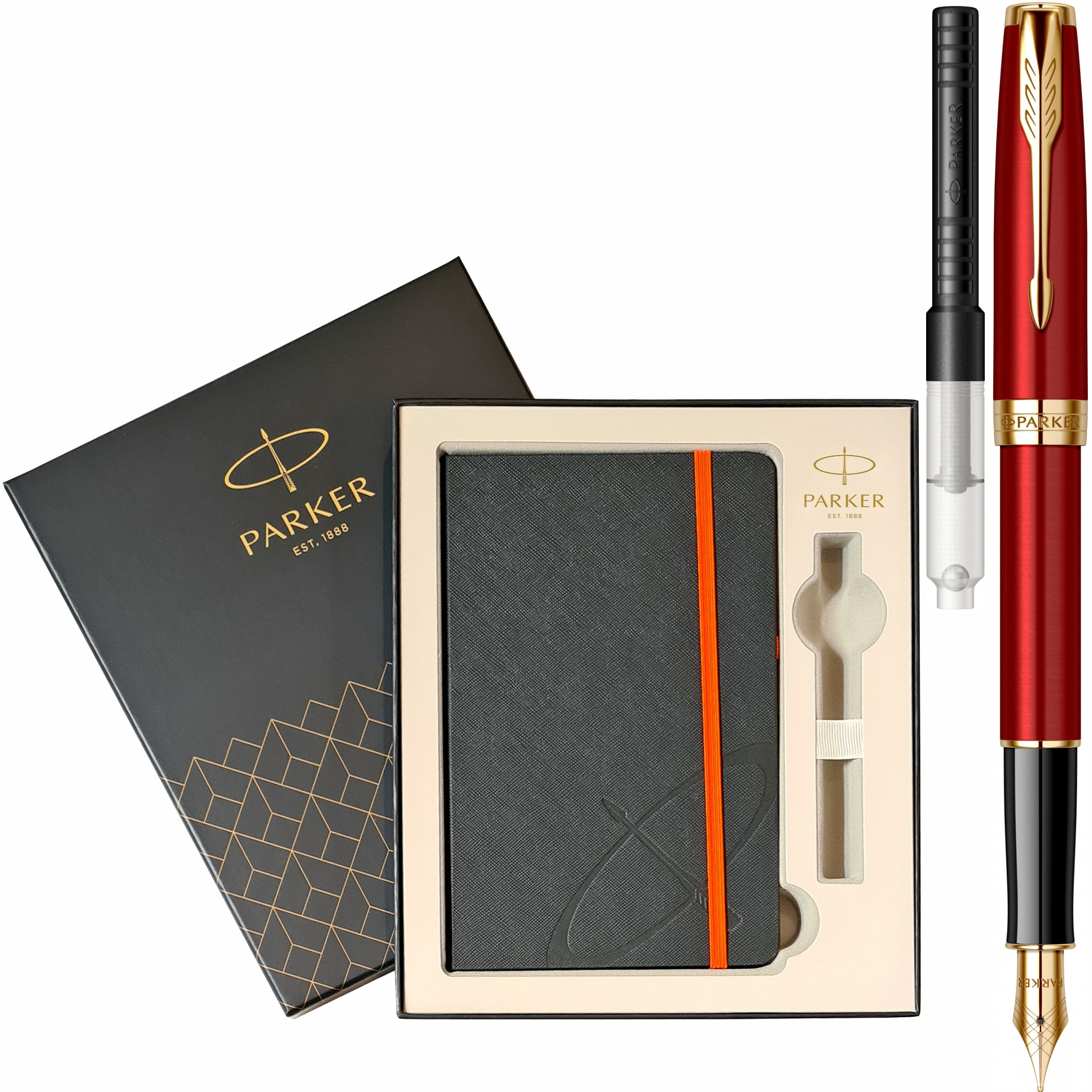 Stilou  Sonnet Royal Red GT  in Cutie cu Agenda Parker