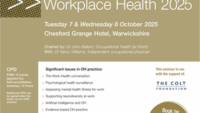Workplace Health Seminar 7/8th October 2025
