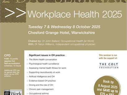 Workplace Health Seminar 7/8th October 2025