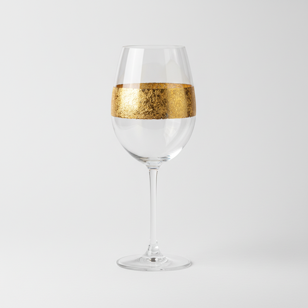 Gold Leaf Wine Glass