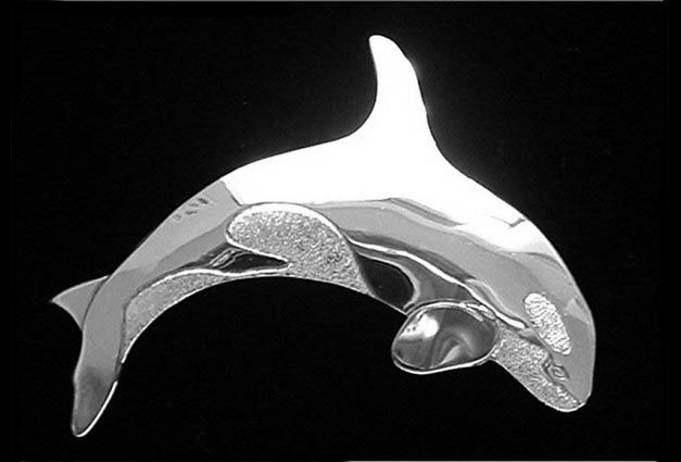 Orca Brooch