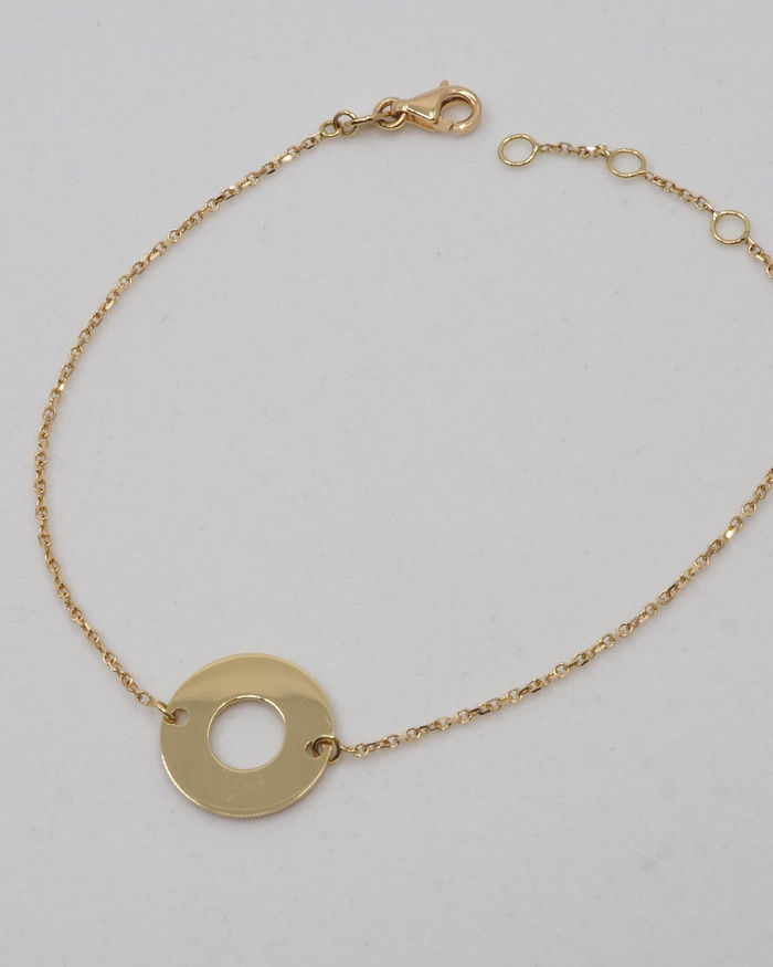 Bracelet médaille percée