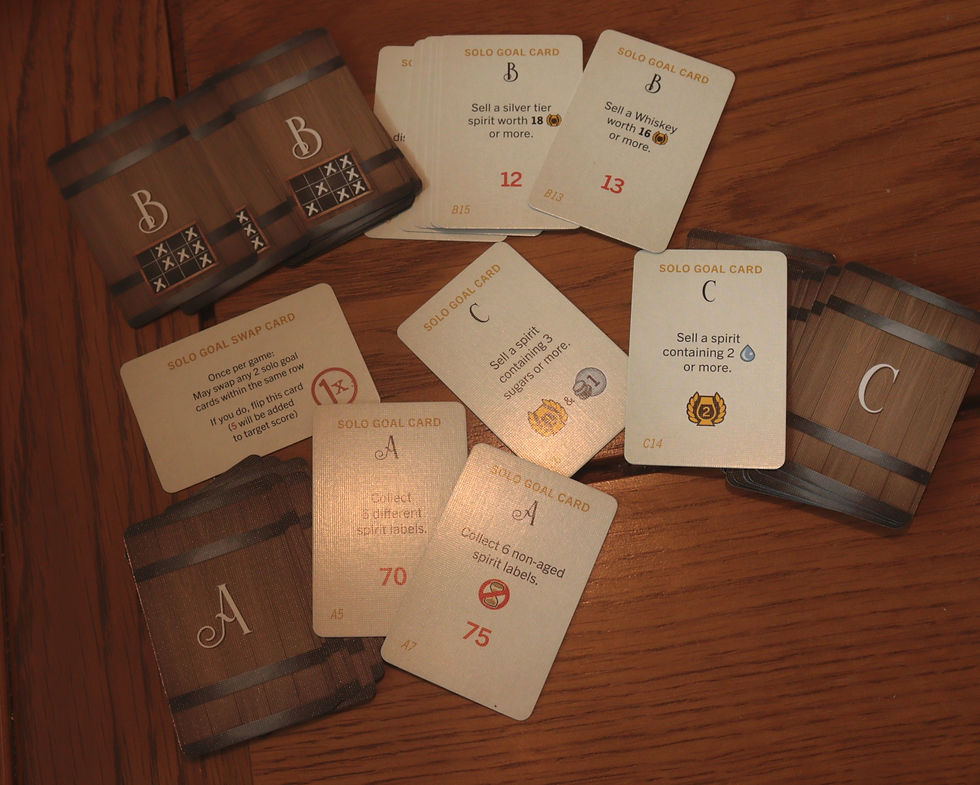Solo play goal cards and Solo Goal Swap Card.