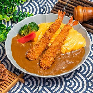 炸蝦歐姆蛋咖哩飯