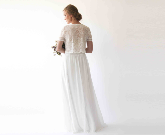 Thumbnail: Romantic Style Bridal Chiffon Skirt #3033