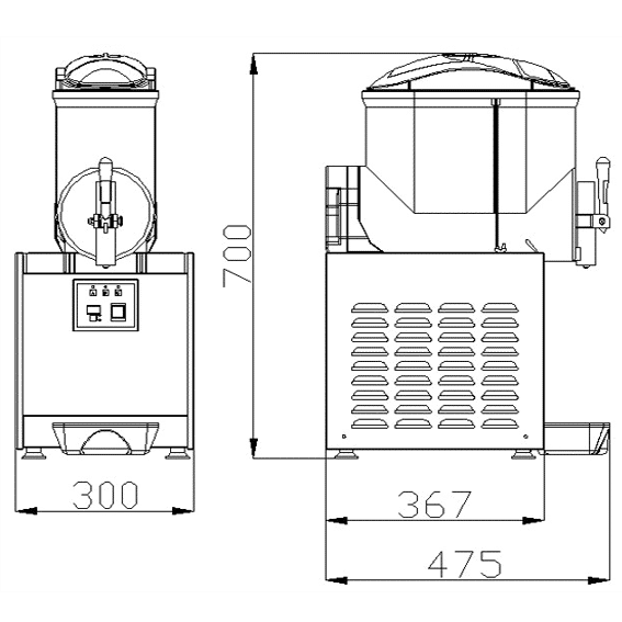 ChromeCater Slush Drink Machine – SC-1 – 15L – product image