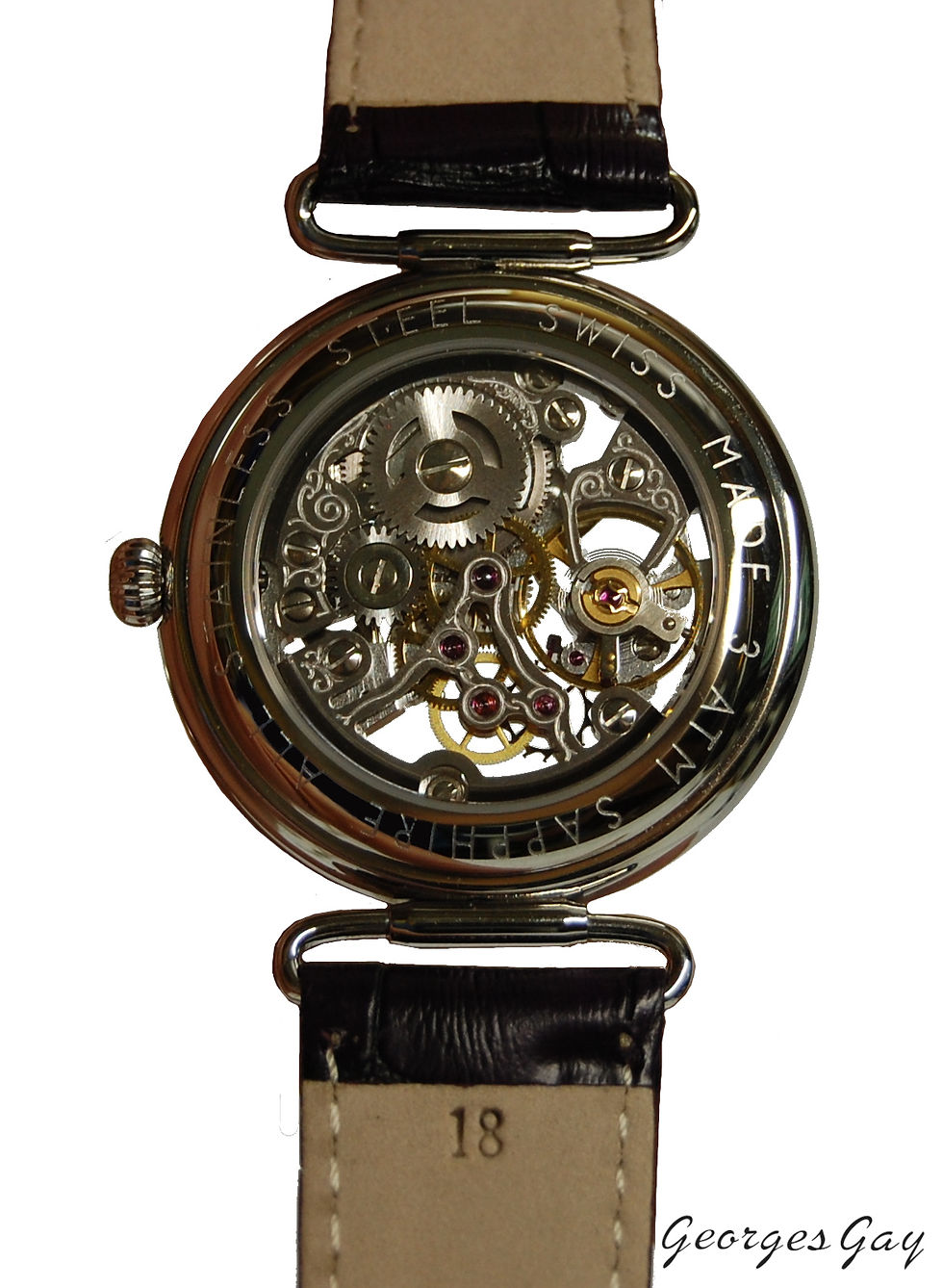 Miniature : Montre squelette "Rivage" - Acier