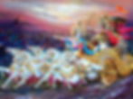 Lord Krishna and Arjuna in the Battlefield during Mahabharata War