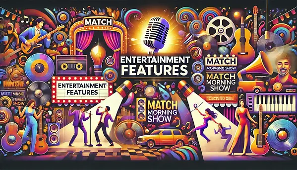 DALL·E 2025-01-13 12.08.57 - A lively and colorful banner design representing 'Entertainme