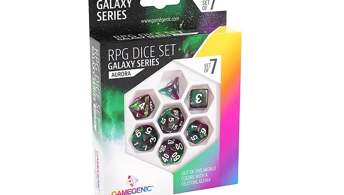 Gamegenic Galaxy Series - Aurora - RPG Dice Set (7)