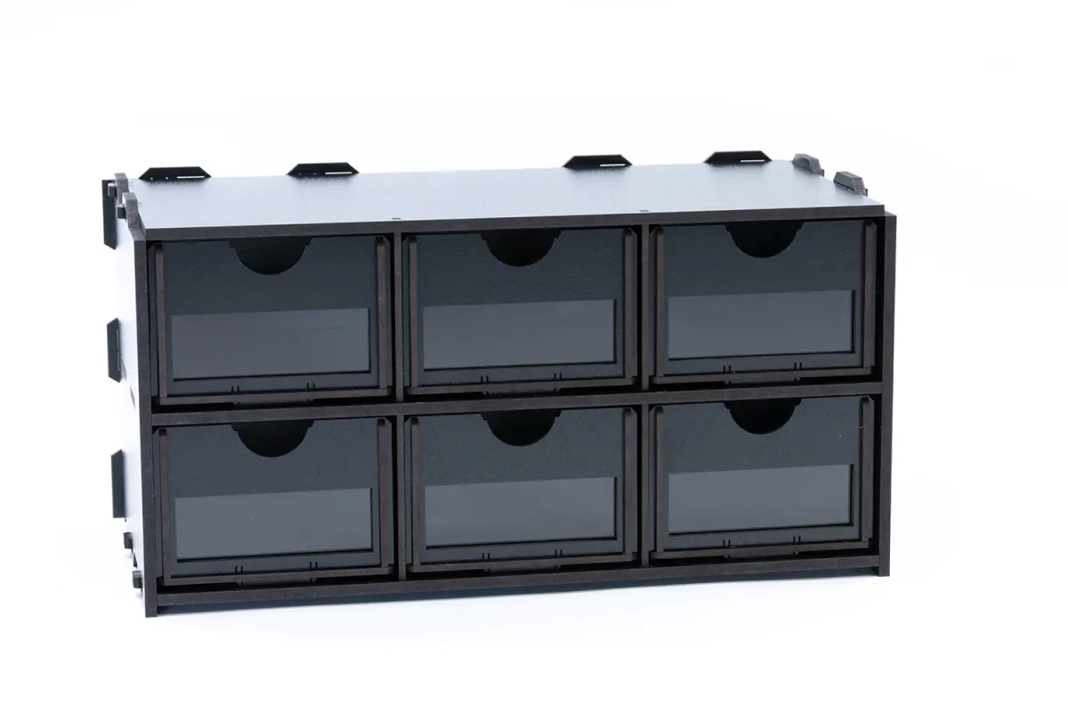 Kraken Wargames: Black Rack Schrank mit 6 Schubladen 32,5cm