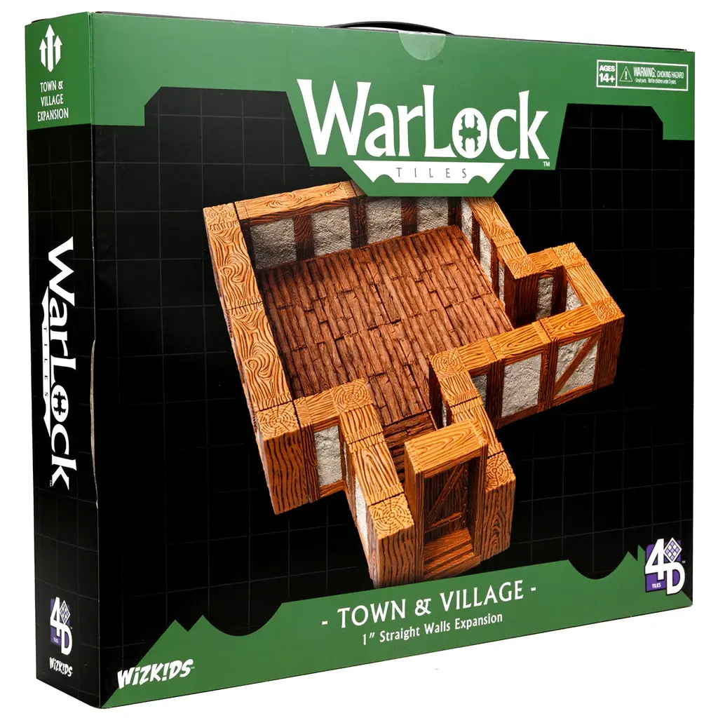 Warlock Tiles: Expansion Pack - 1 in. Town & Village Straight Walls