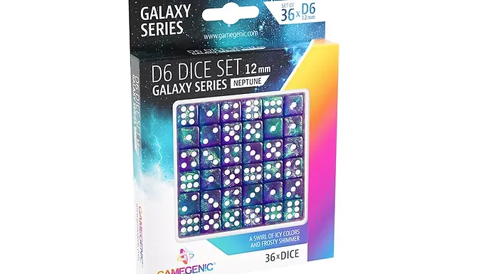 Gamegenic Galaxy Series - Neptune - D6 Dice Set 12 mm (36)