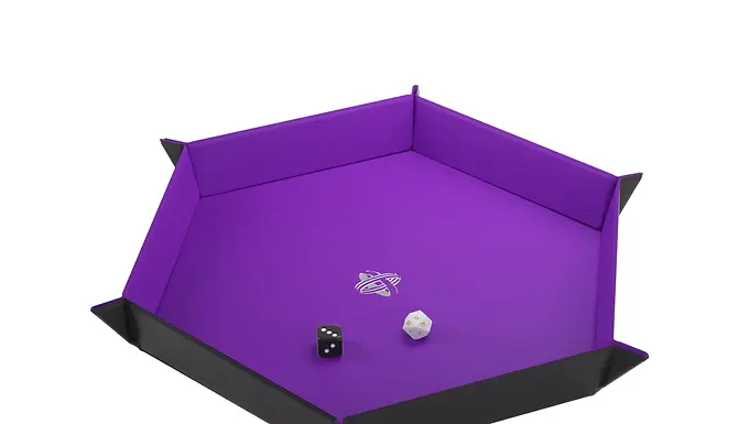 Gamegenic Magnetic Dice Tray Hexagonal Black&Purple