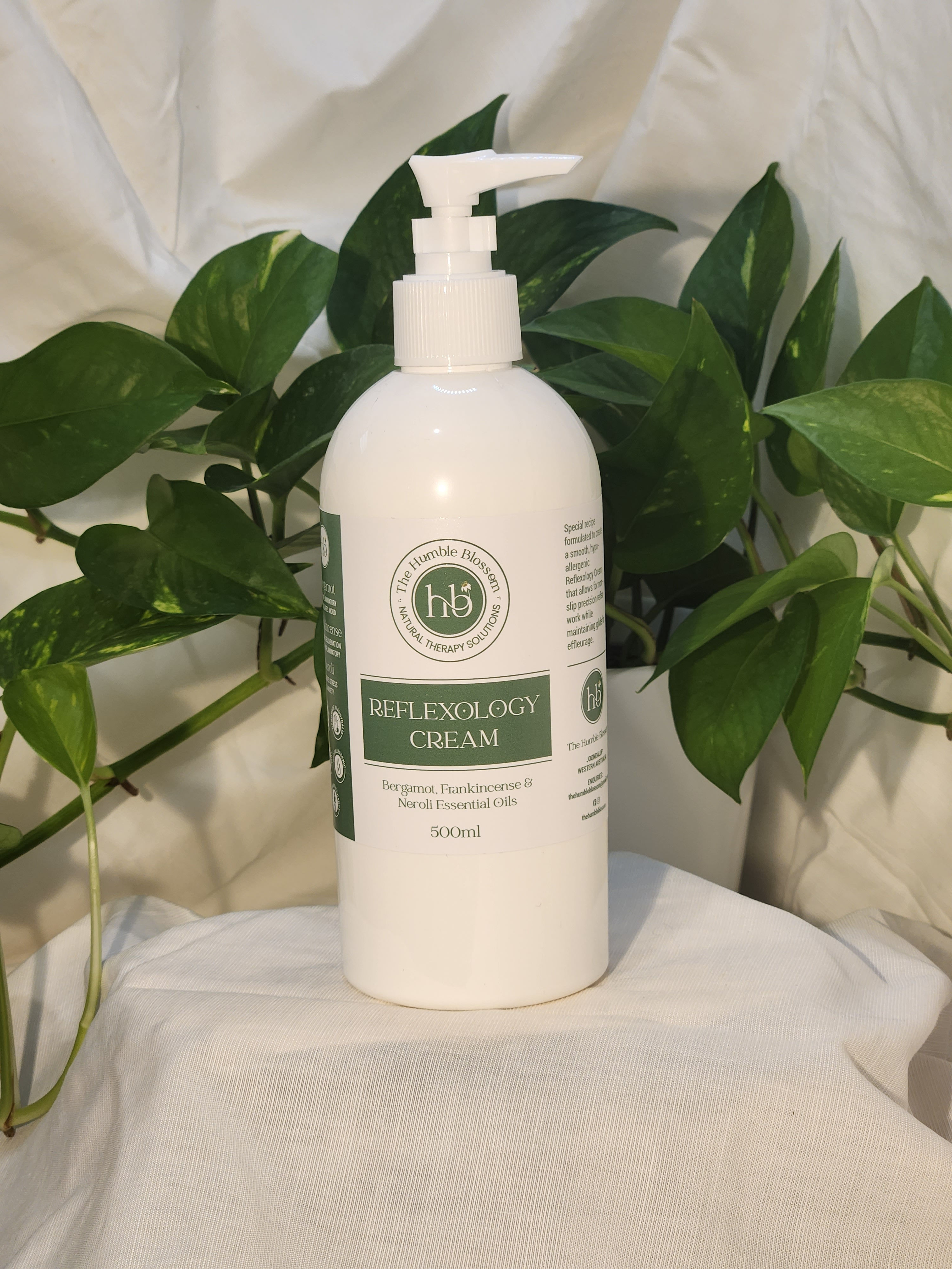 Handmade plant based hypo-allergenic reflexology cream with Frankincense, Bergamot and Neroli