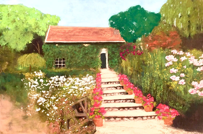 Artists Studio Giverny pastel painting