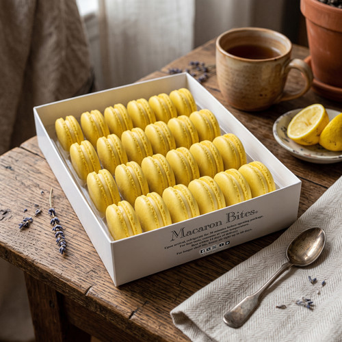 Lemon French Macarons Macaron Bites® - 24 Count | Macaron Bites