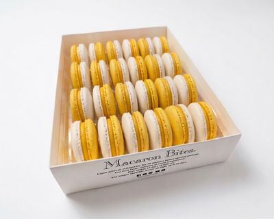Gourmet Pineapple Macarons - 24 Count | Macaron Bites