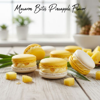 Gourmet Pineapple Macarons - 24 Count | Macaron Bites