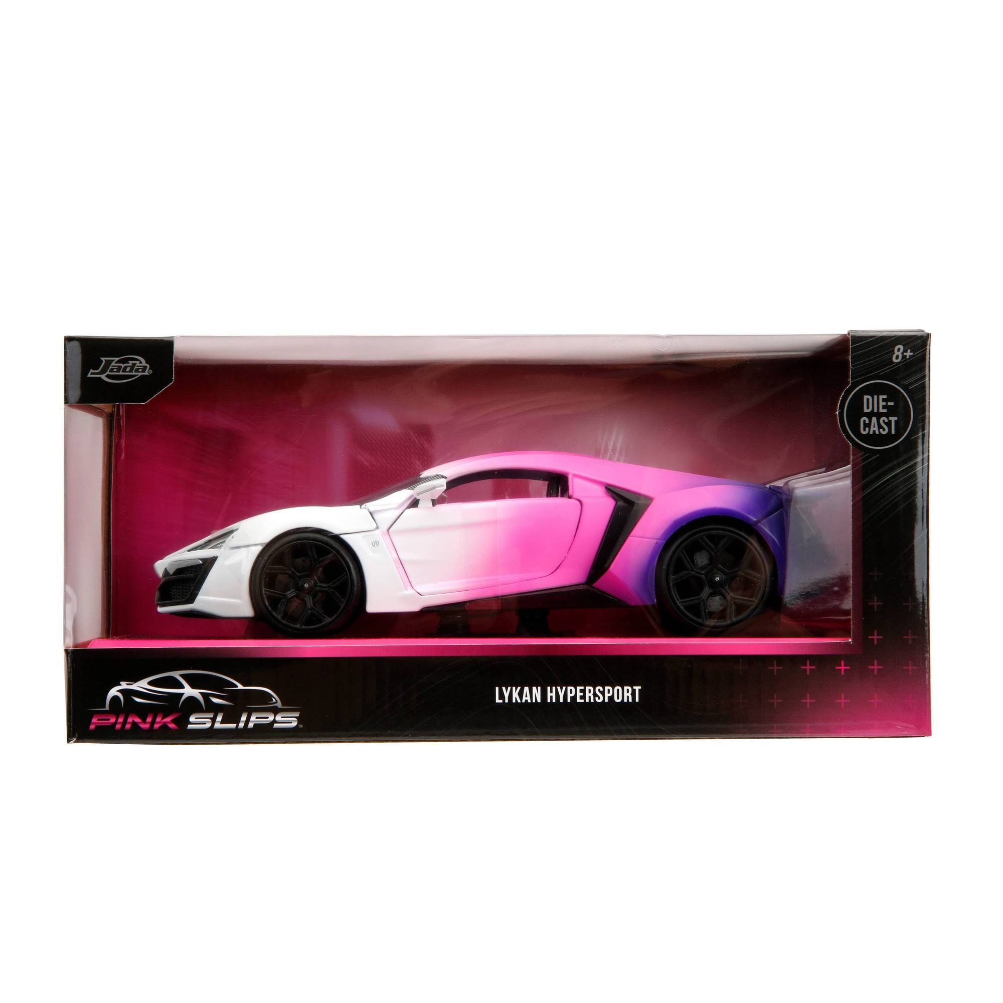 1:24 Jada Pink Slips Lykan Hypersport White, Pink, Purple Gradient Diecast Car