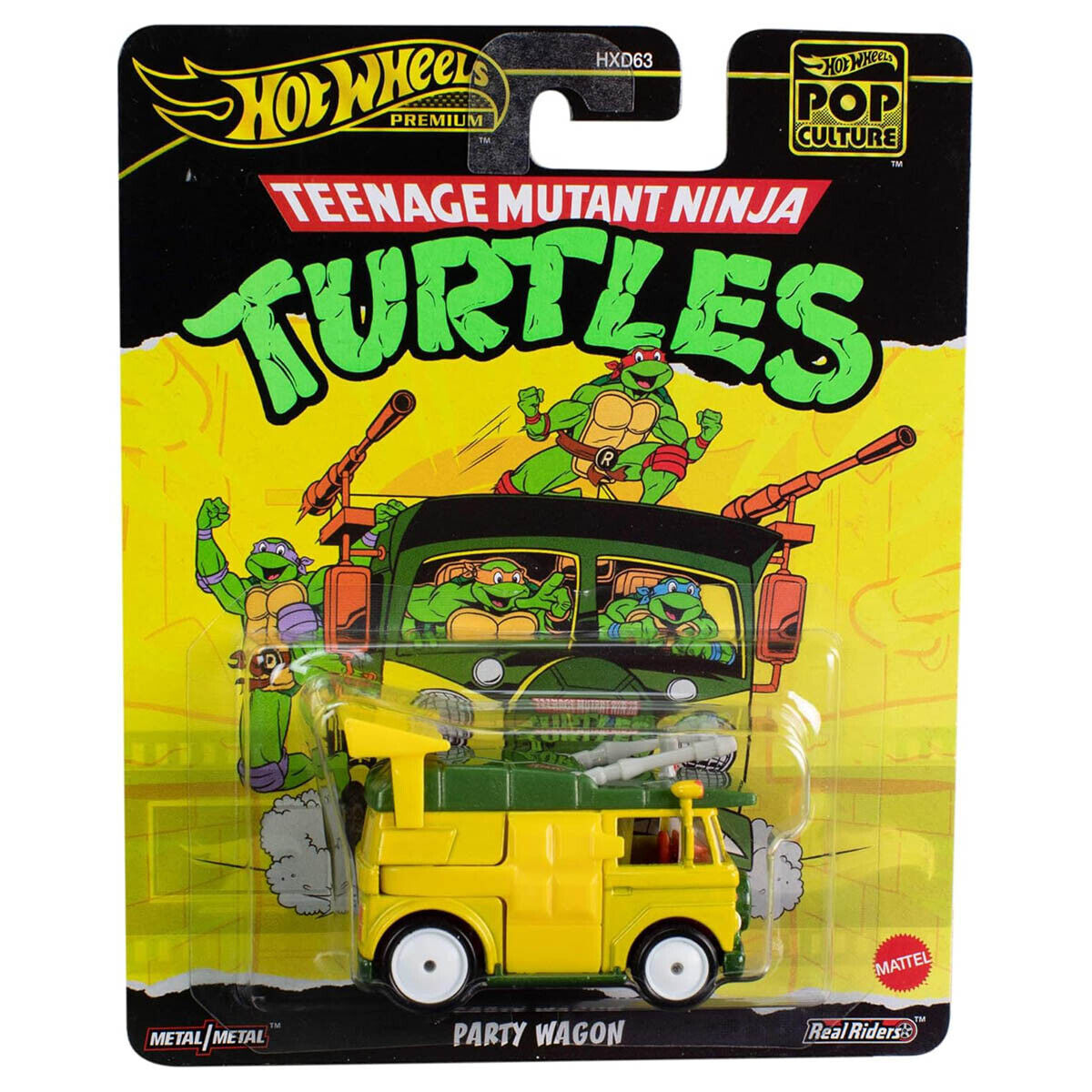 Hot Wheels Premium Pop Culture 1:64 TMNT Ninja Turtles PARTY WAGON HXF04