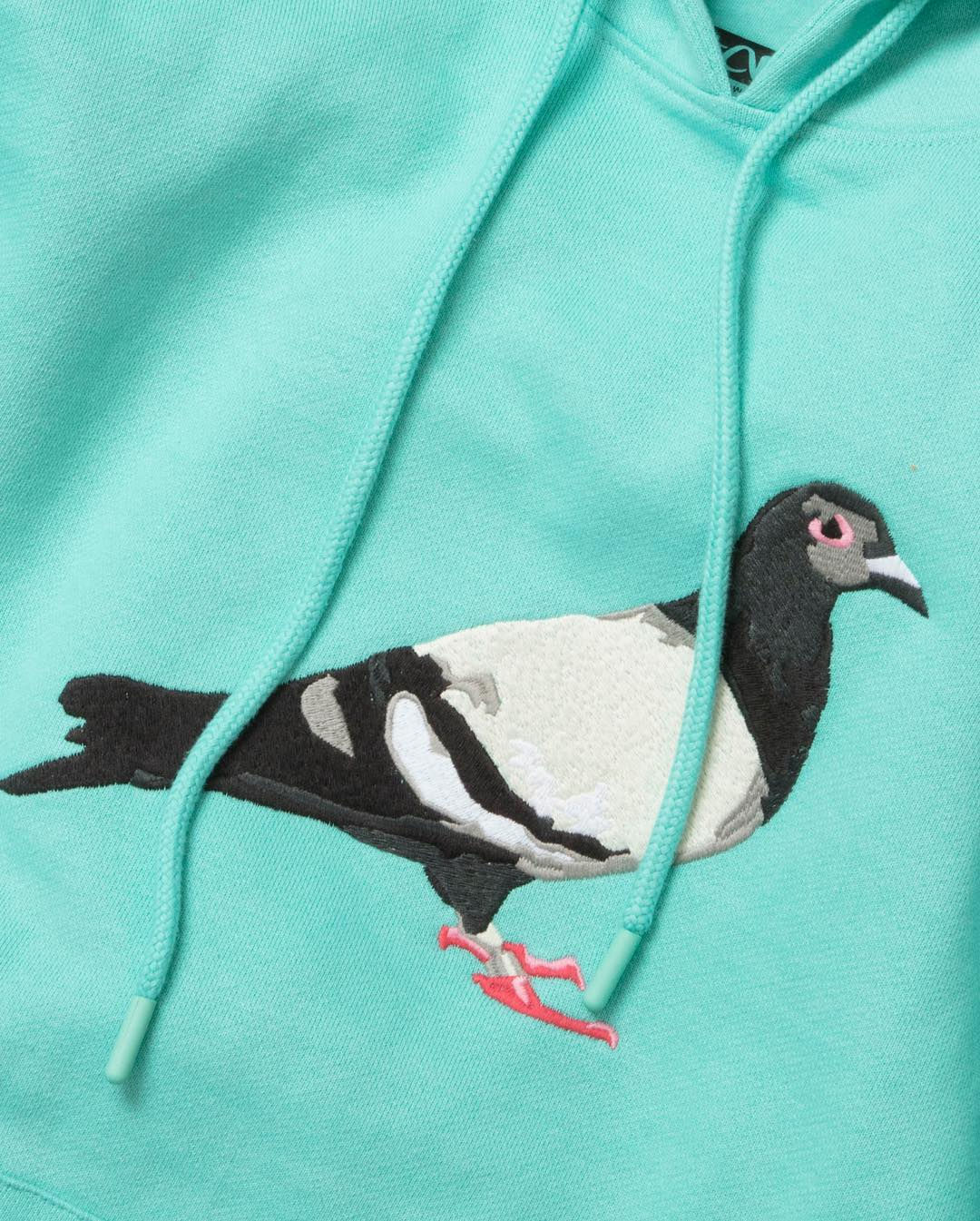 Staple Pigeon Embroidered Hoodie Teal