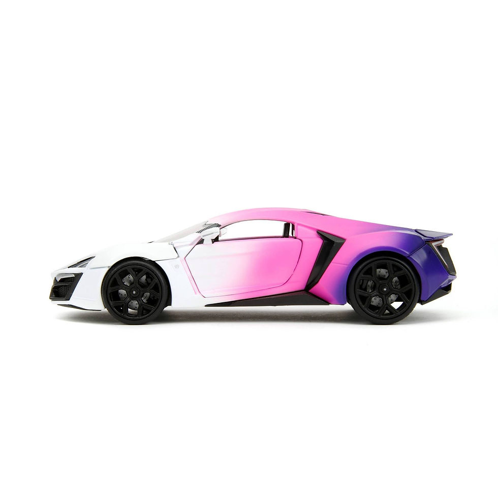 Thumbnail: 1:24 Jada Pink Slips Lykan Hypersport White, Pink, Purple Gradient Diecast Car