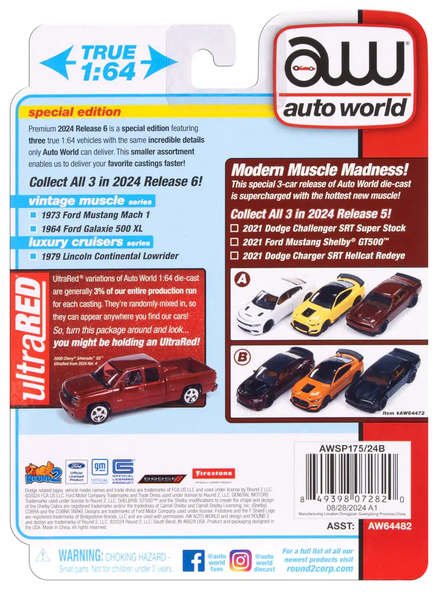 Thumbnail: Auto World 1:64 1979 Lincoln Continental Lowrider (Gold Metallic)