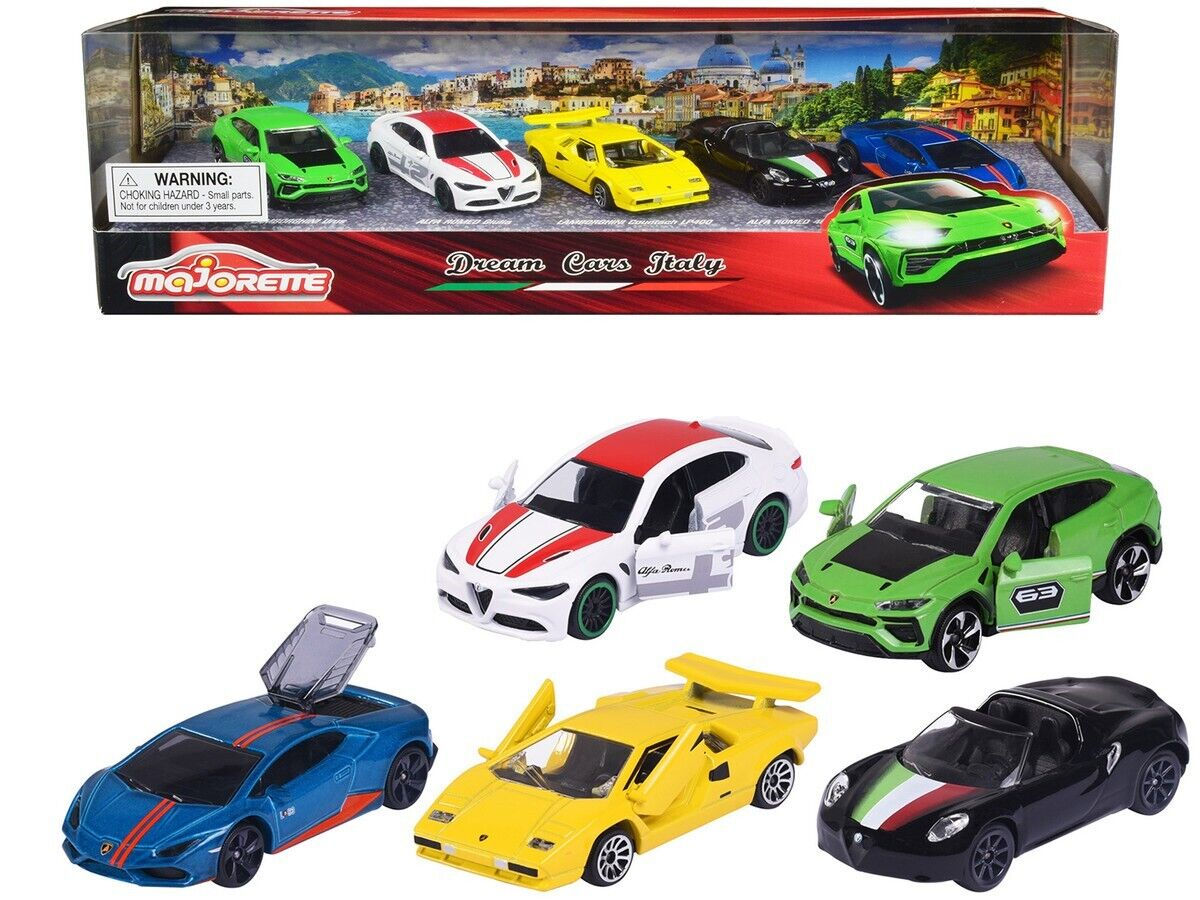 Majorette 1:64 Dream Cars Italy 5 Piece Set Diecast Models 212053178