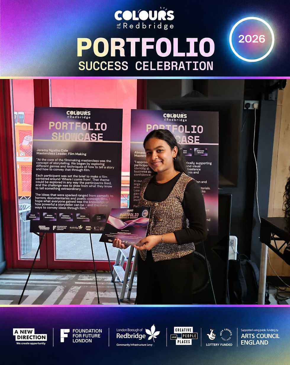 Sucess Celebartion- Portfolio program by Colours of Redbridge & A New Direction, United Kingdom