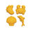 Miniatura: Set 4 formine in silicone gialle Scrunch