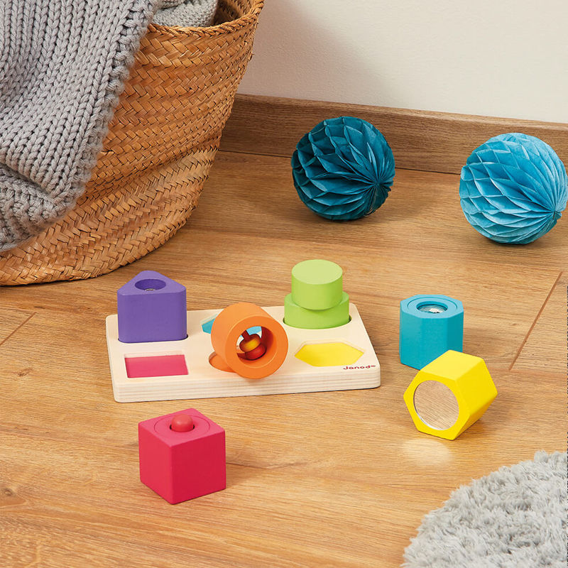 Miniatura: Puzzle 6 Cubi Sensoriali I Wood Janod - J05332