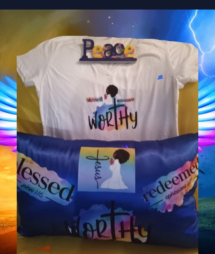 Blessed Worthy Redeemed Prayer Pillow