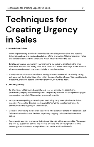 Techniques to Create Urgency