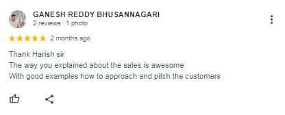 Client shares his opinion of attending sales program