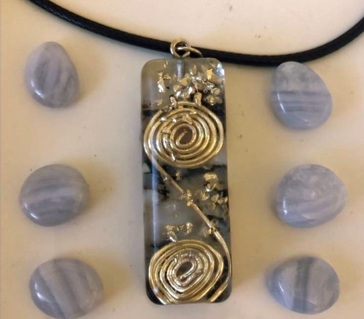 Blue Lace Agate Orgone Pendant