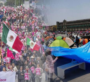 AMLO pide a la CNTE desocupar el zócalo para evitar provocaciones con ‘Marea Rosa’