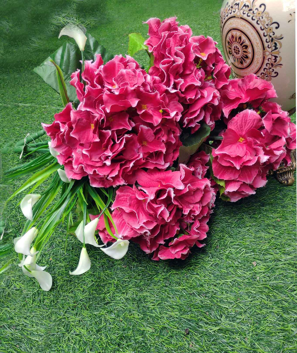 Thumbnail: Pink French Hydrangea Flower set