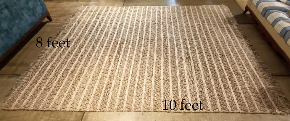 Thumbnail: Beige Braided Wool Carpet 8'X10' - Imported