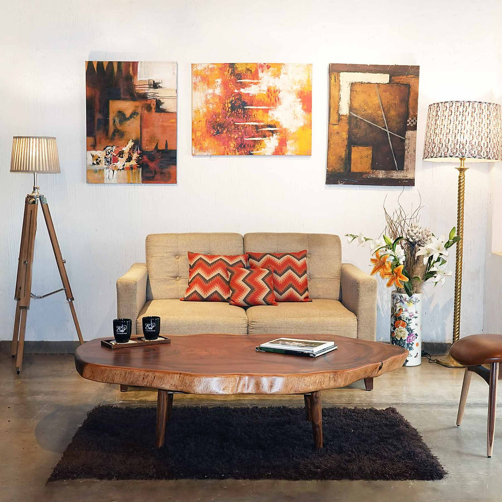 Thumbnail: Oval Live Edge Coffee Table