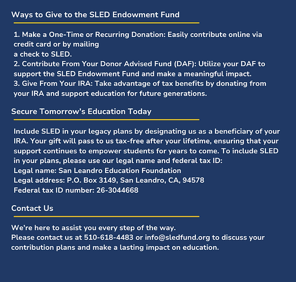 more information about sled's endowment fund