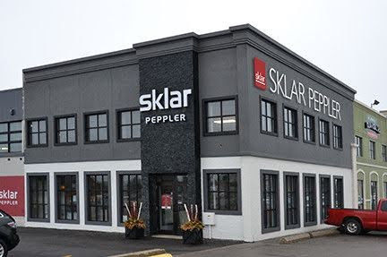 Sklar Peppler furniture store featuring a modern, two-story design.